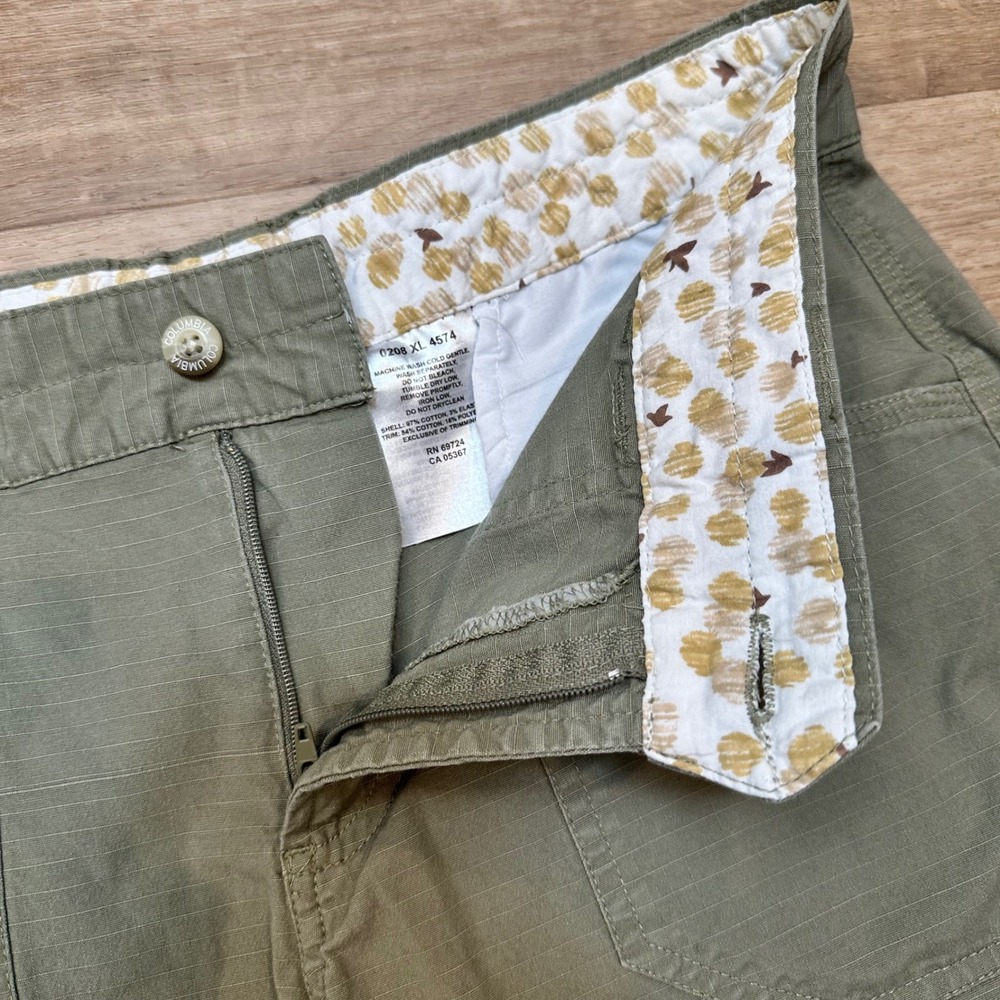 Columbia‎ Cargo Shorts Women 4 Sage Green Stretch Cotton Hiking Utility Gorpcore - Picture 8 of 16